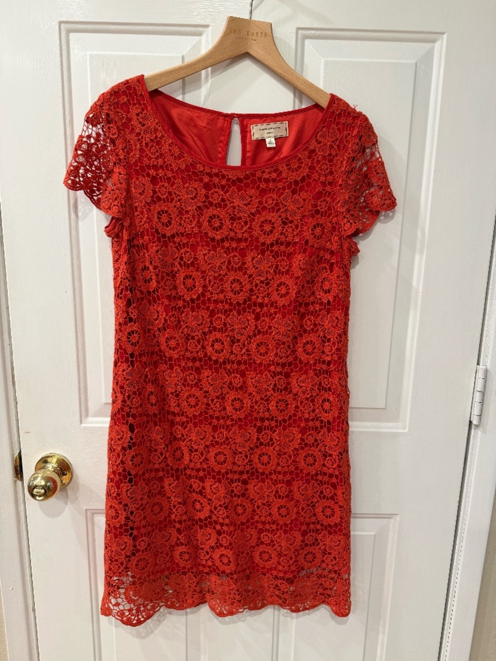 burnt orange dress from Anthropologie - size 2